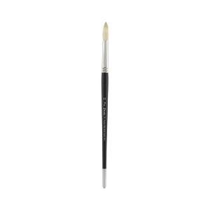 Creative Mark Pro Stroke Premium White Chungking Hog Bristle Artist Paint Brush - Round  - Natural Bristle Brush w/ Great Control Suitable for Oils, - 1 of 4