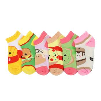 Squishamallows Food Character Art Youth 6-Pair Ankle Socks