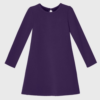 City Threads USA-Made Cotton Fleece Soft A-Line Dress
