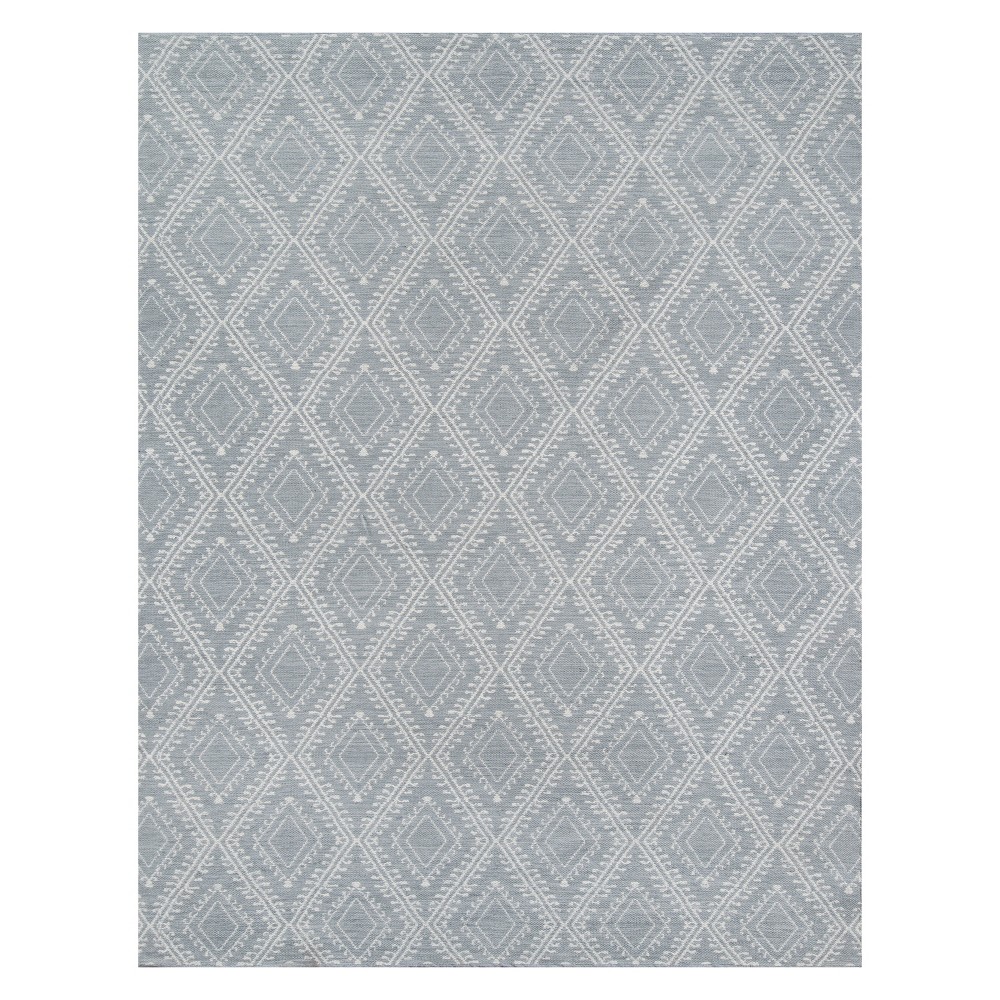 Erin Gates by Momeni Easton Pleasant Gray Hand Woven Indoor Outdoor Area Rug 5'x7'6in