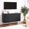 Coucheta 58" Modern Storage Buffet Cabinet with 2 Decorative Embossed Doors & Inner Shelf, Accent Sideboard for Kitchen, Dining Room & Entryway - 4 of 4