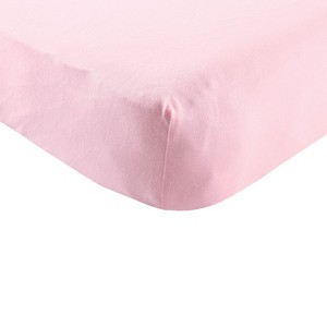 Touched by Nature Baby Girl Organic Cotton Crib Sheet, Light Pink, One Size - 1 of 2