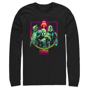 Men's Star Wars: The Book of Boba Fett The Armorer Din and Boba Long Sleeve Shirt - 1 of 4