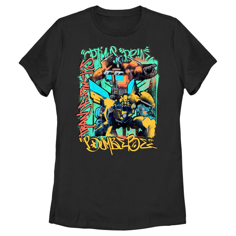 Women's Transformers: Rise of the Beasts Graffiti Poster T-Shirt, 1 of 5