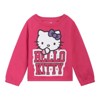 Hello Kitty Girls Fleece Boxy Sweatshirt Crop Top and Flare Pants Outfit Set Toddler - 3 of 4