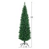 Green Slim Pencil Christmas Tree – Space-Saving Lifelike Holiday Decor - 2 of 4