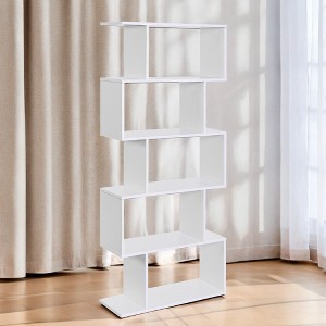 Bookshelf, 5-Tier Bookcase, Tall Display Shelf, Freestanding Storage Shelf, Room Divider, for Home Office, Living Room, Bedroom, Study - 1 of 3