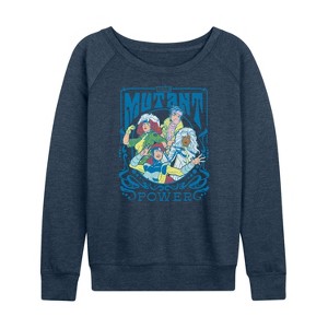 Women's - Marvel - X-Men Girl Group Lightweight French Terry Wide Neck Long Sleeve Shirt - 1 of 4
