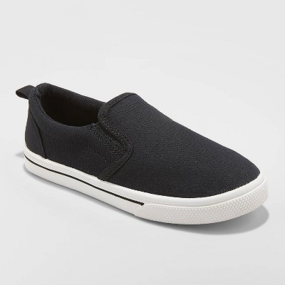 girls black slip on sneakers