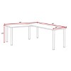 60" Rochester Single Pedestal L Desk with 42" Return Cherry/Black - Regency - 4 of 4