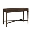 MDF Fluted 2-Drawer Console Table with Antique Brass Hardware and Tapered Legs and Wood Stretchers - 4 of 4