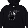 Chibi Cat Youth Girl's Black Long Sleeve Cosplay Hoodie With 3D Ears - 2 of 2