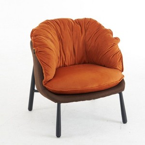 Karl Home Velvet  Lounge Chair Accent Chair - 1 of 4