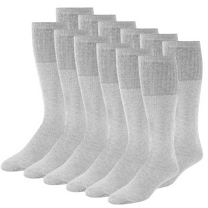 Men's Tube Socks, 6 PAIRS, Over the Calf High 24", Size 9-10-13-15 - 1 of 4