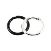 Unique Bargains Metal Loaded Gate Round Carabiner Key Ring Keychain 2 Pcs White Black 38mmx29mm - 3 of 4