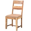 HomeRoots Set of Two Brown Fabric And Wood Ladder Back Dining Side Chairs - 4 of 4
