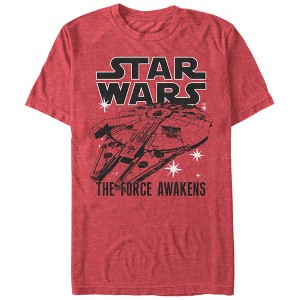 Men's Star Wars The Force Awakens Millennium Falcon Outline T-Shirt - 1 of 4