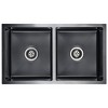 vidaXL Handmade Kitchen Sink Black Stainless Steel - 2 of 4
