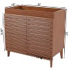 JONATHAN Y VAN1004 Calandre 20 in. W x 18 in. D x 33 in. H Thin Linear Slat Modern 2-Shelf Bath Vanity Cabinet Only (Sink Basin not Included) - 3 of 4