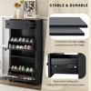 TIRAMISUBEST Functional Entryway Organizer with 2 Flip Drawers, Shoe Cabinet with Drawer, Free Standing Shoe Rack with Adjustable Panel - 4 of 4