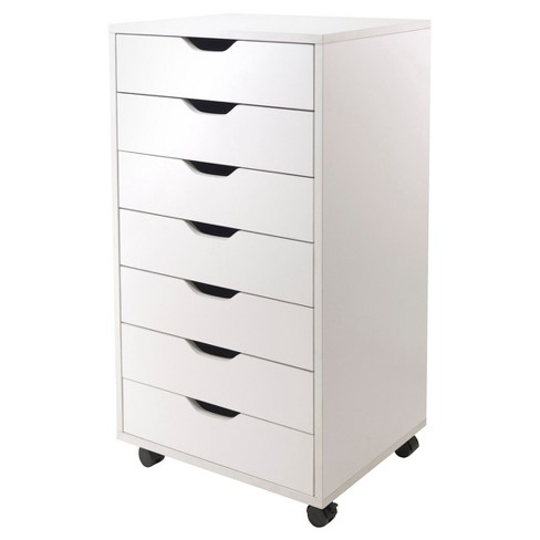 Halifax 7 Drawer Cabinet With Casters - White - : Target