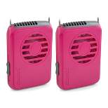O2COOL 2pk Deluxe Necklace Fans Pink