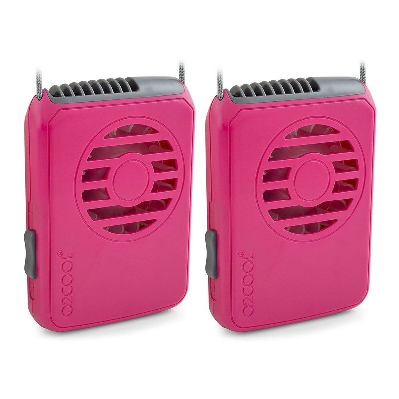O2COOL 2pk Deluxe Necklace Fans Pink, 1 of 9