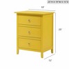 Lyngins 3 Drawers Nightstand with Round Handle Design,End Table for Bedroom,Living Room - 3 of 4