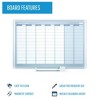 MasterVision Magnetic Steel Dry-Erase Weekly Planner 24 Inches x 36 Inches Aluminum Frame - image 3 of 4