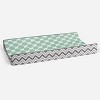Bacati - Ikat Zigzag Mint Dots Muslin Changing Pad Cover - 3 of 4