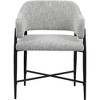 Meridina Furniture,Dame Grey Fabric Upholstered Dining Chair, Set of 2 - 3 of 4