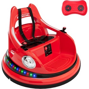 12V Kids Bumper Car with 360 Degree Spin, Remote Control, 2-Speed, Music & LED Lights for Toddlers Ages 4-8 - 1 of 4