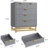 Zstar Five-Drawer Dresser with Metal Legs - 3 of 4