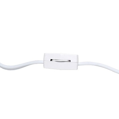 11.5" White and Black Ceramic Soccer Ball Table Lamp