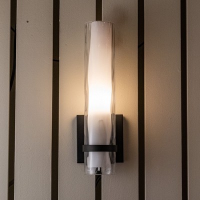 Elegant Bronze 13.5" Dimmable Vanity Wall Sconce with Frosted Glass