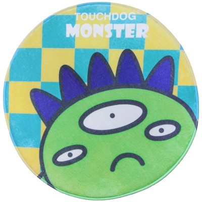 Touchdog Cartoon Alien Monster Rounded Cat and Dog Mat, Green