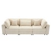 Clihome 105" 3 Seater Corduroy Sofa,with Wide Armrests and Sturdy Wood Frame and Removable Back Cushions - 2 of 4