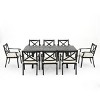 Christopher Knight Home Exuma Outdoor Cast Aluminum 9 Piece Expandable Dining Set with Cushion, Black/Ivory - 2 of 4
