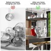 MaseiKar Hanging Pot Rack Ceiling Mount Cookware Organizer with 12pcs Hooks Pots and Pans Storage 33' Oval Pan Hangers for Kitchen, Easy Assembly - 4 of 4