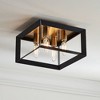 Possini Euro Design Gretna Boxed Modern Industrial Ceiling Light Flush Mount Fixture 10" Wide Black Warm Gold 4-Light Square Frame for Bedroom Kitchen - 2 of 4