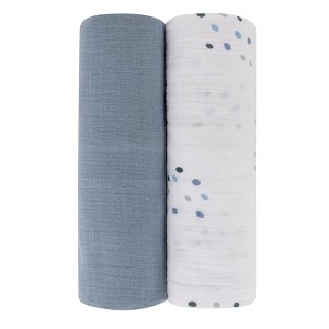 Ely's & Co. Cotton Muslin Swaddle Blanket  2 Pack - 1 of 4