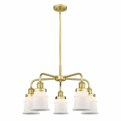 Canton - 5 Light Stem Hung Chandelier In Industrial Style-14.5 Inches Tall and 23.25 Inches Wide