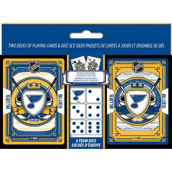 MasterPieces Officially Licensed NHL St. Louis Blues 2-Pack Playing cards & Dice set for Adults