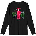A Christmas Story Ralphie Pink Bunny Pajamas Men's Black Long Sleeve Shirt-