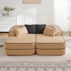 KTMBDW Boneless Couch with Chaise, Comfy Cloud Modular Sofa Teddy Foam Sectional Couches for Living Room, No Assembly Required - 2 of 4