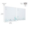 ECR4Kids MessageStor Magnetic Dry-Erase Glass Board with Magnets, 17.5in x 17.5in, 2-Pack - 2 of 4