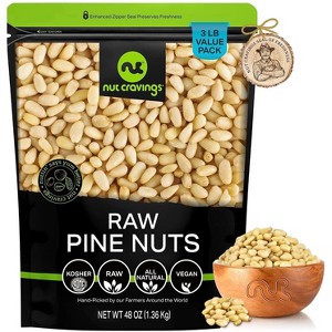 Premium Pine Nuts All Natural, Kosher, Vegan, Raw Pignolias by Nut Cravings - 1 of 4