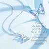 Butterfly Initial Necklace, Personalized Gift for Mom, Sister, Daughter, 18 Chain - 2 of 4