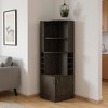 HomeRoots 71" Dark Brown Wood Corner Bar Cabinet With Two Doors - 2 of 4