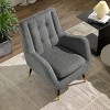 Art Leon Comfortable Fabric Accent Chair with Armrest and Button-tufted Back - 4 of 4